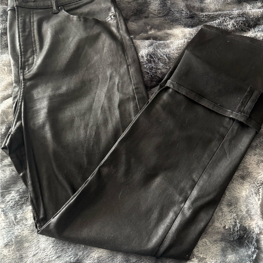 Express Black Modern Straight Super High Rise Jeans